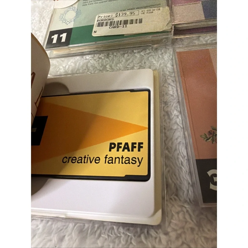 Pfaff Creative Fantasy Embroidery Cards & Memory Cards Lot of 4